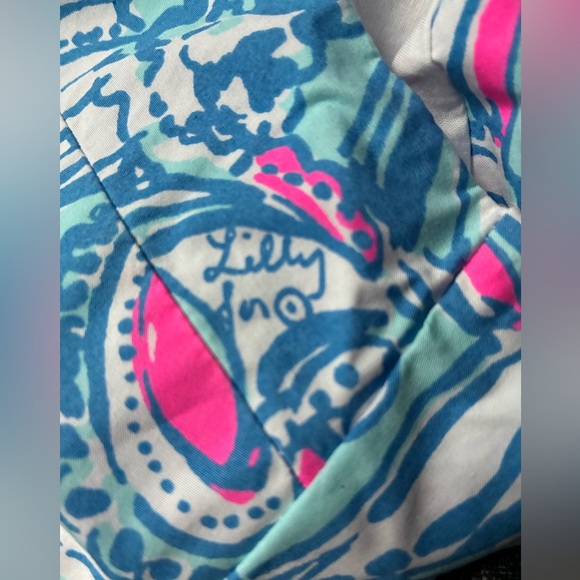 Lilly Pulitzer dress Target 20th anniversary collab My Fans blue mini Shift EUC - Picture 8 of 15